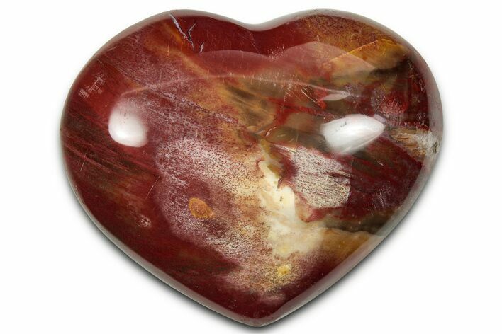 Polished Triassic Petrified Wood Heart - Madagascar #355635